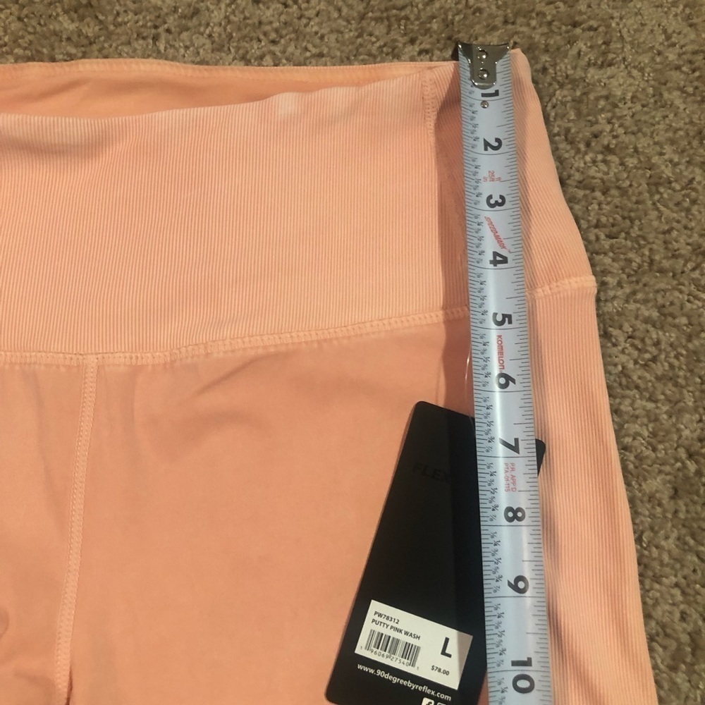 90 DEGREE BY REFLEX Stone Wash High Rise Leggings Putty Pink Wash Size Large - Picture 10 of 12